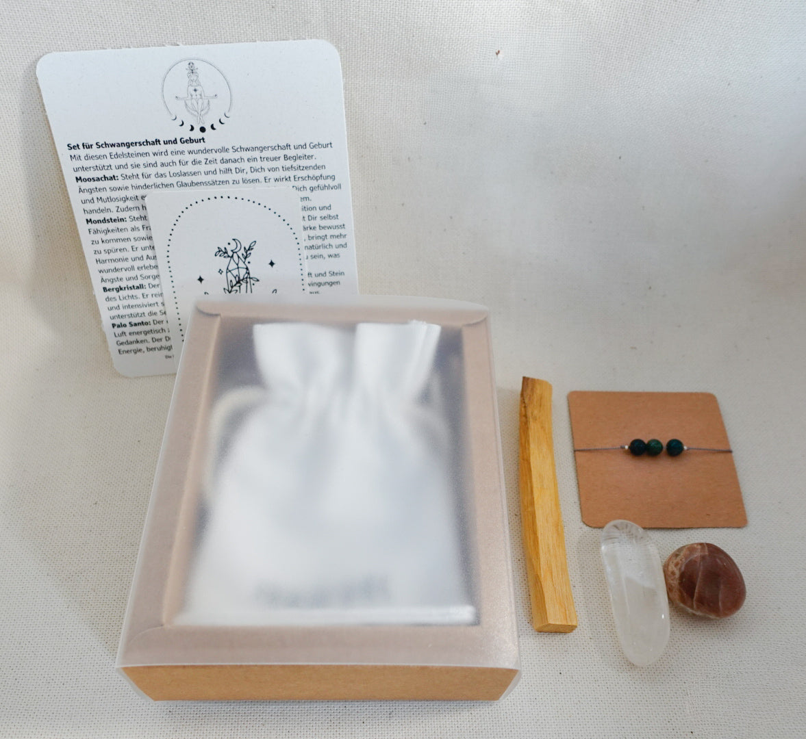 "Schwangerschaft und Geburt" Edelstein Räucherset