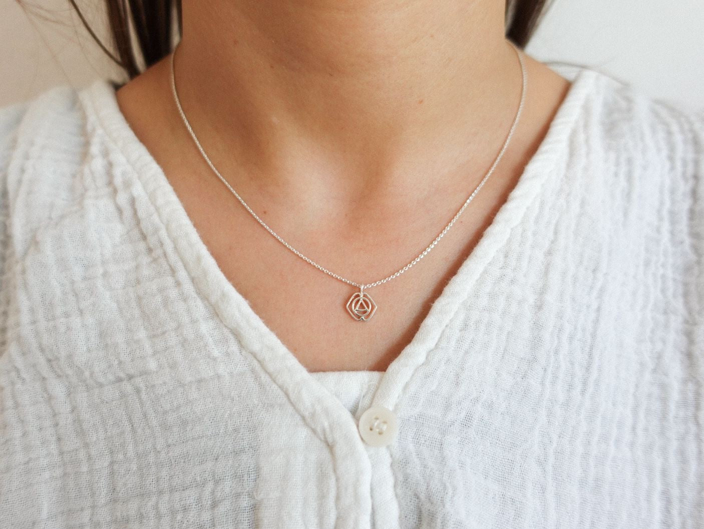 Stirn Chakra Kette Silber