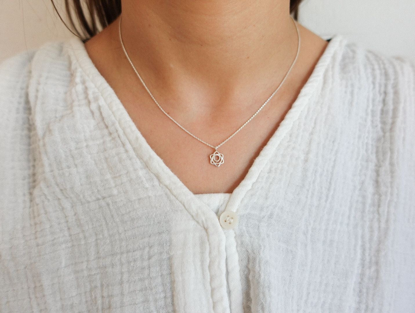 Sakral Chakra Kette Silber