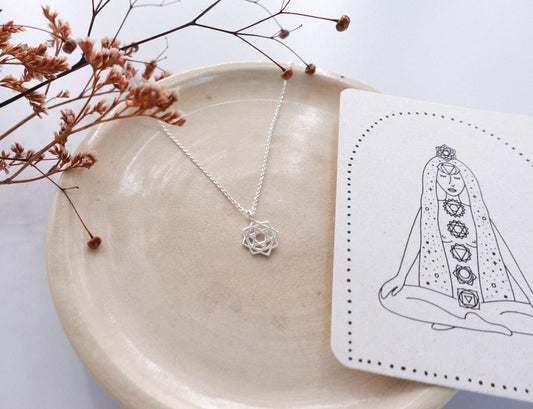 Herz Chakra Kette Silber