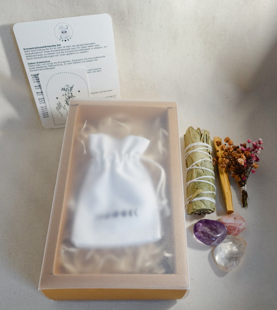 "Konzentration" Edelstein Räucherset