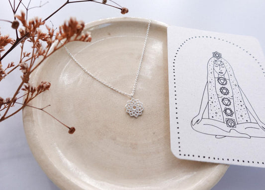 Kronen Chakra Kette Silber