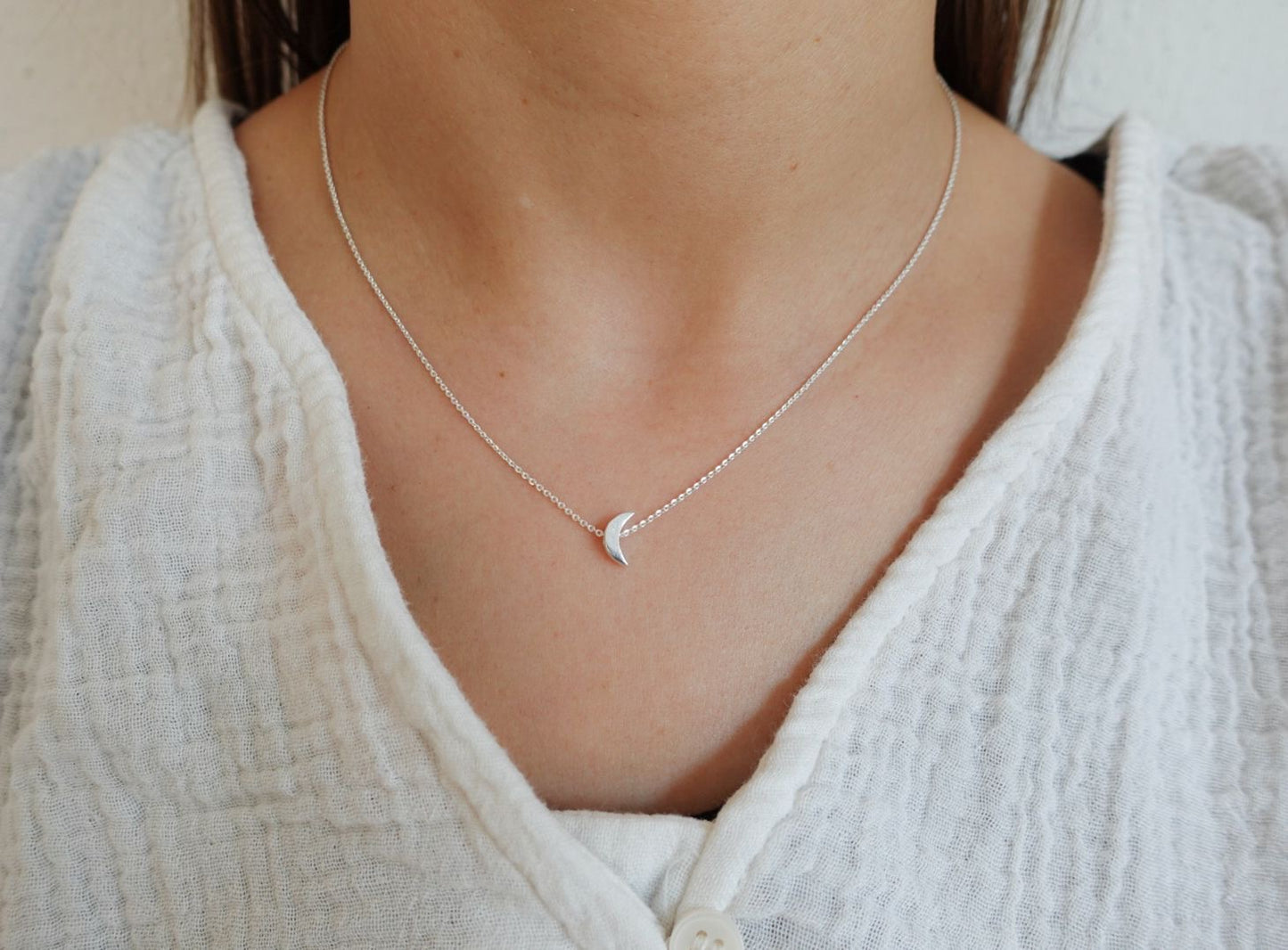 Mond Kette Silber