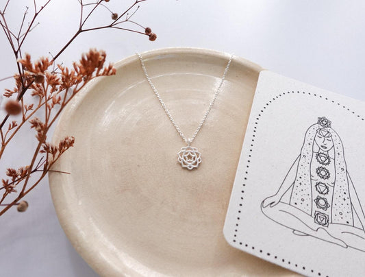 Solarplexus Chakra Kette Silber